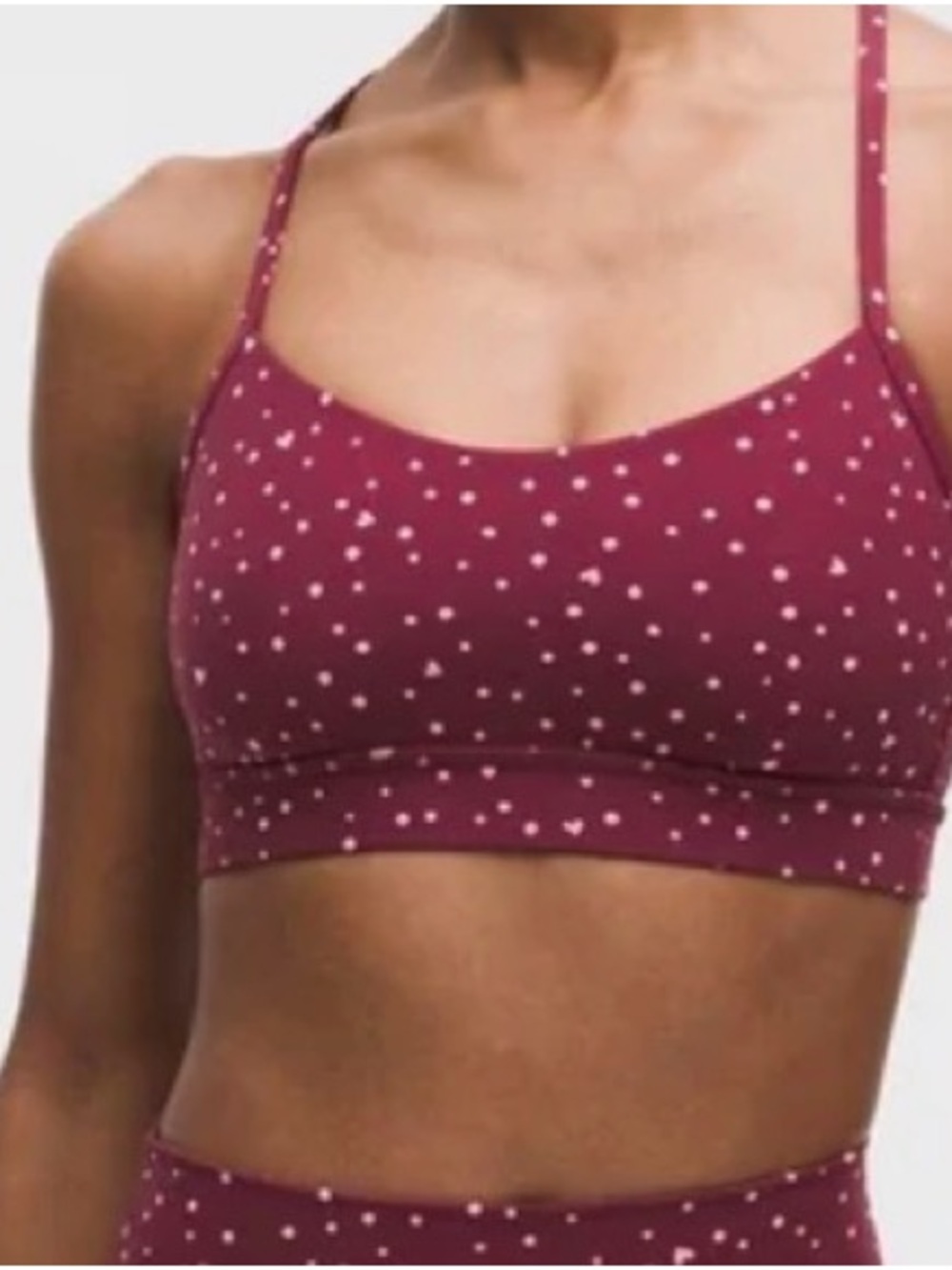 NWT lululemon athletica scattered hearts Flow Y Nulu Bra SIZE 8